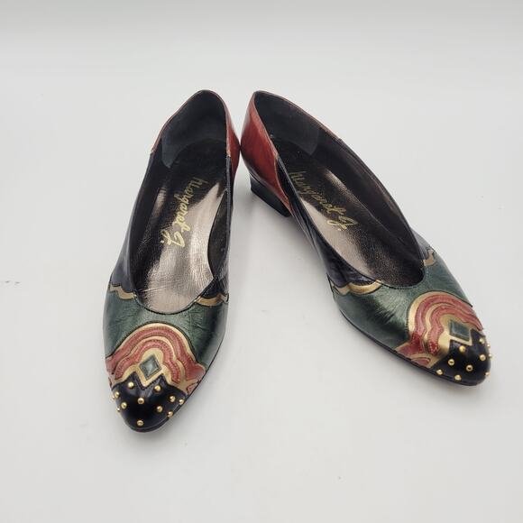 MARGARET JERROLD All Leather Shoes Made In Spain Sz 7.5 S Vintage - Picture 1 of 12